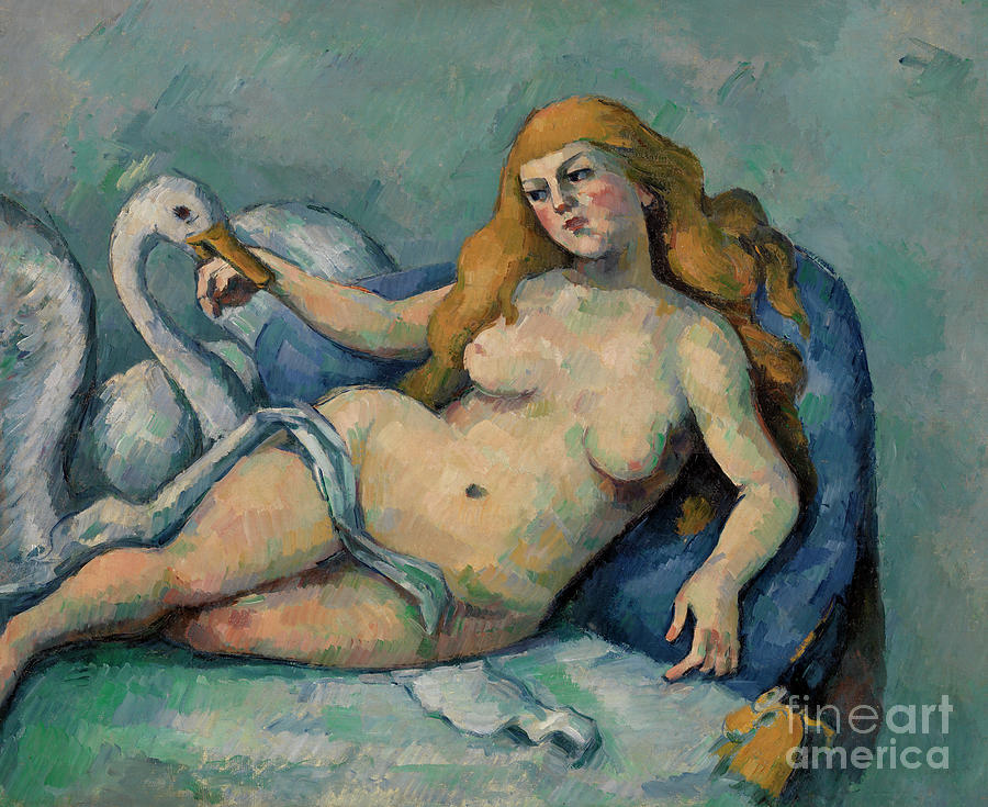 Leda and the Swan, circa 1880 Painting by Paul Cezanne