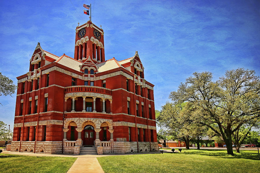 Lee County Courthouse Giddings Texas 2 Photograph by Judy Vincent