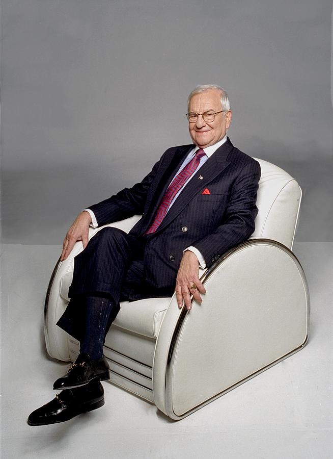 Lee Iacocca Portrait Session Photograph by Harry Langdon