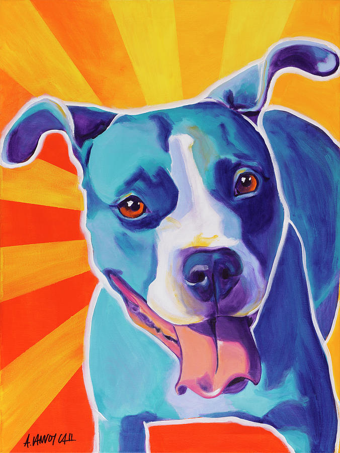 Dog Painting - Leesa Ray by Dawgart
