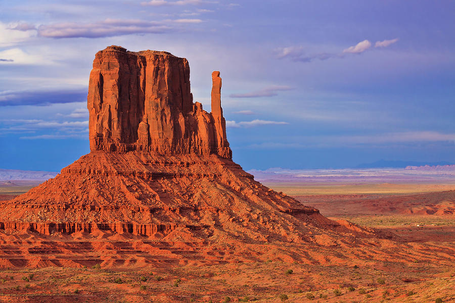Left Mitten At Sunset, Monument Valley Photograph by Michael Riffle