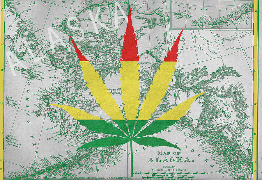 Map Mixed Media - Legalized IIi: Alaska by Ali Potman