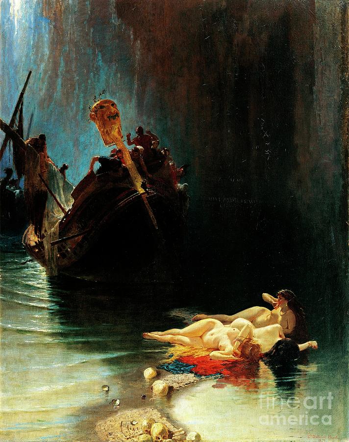 Legend Of Sirens Painting by Eduardo Dalbono