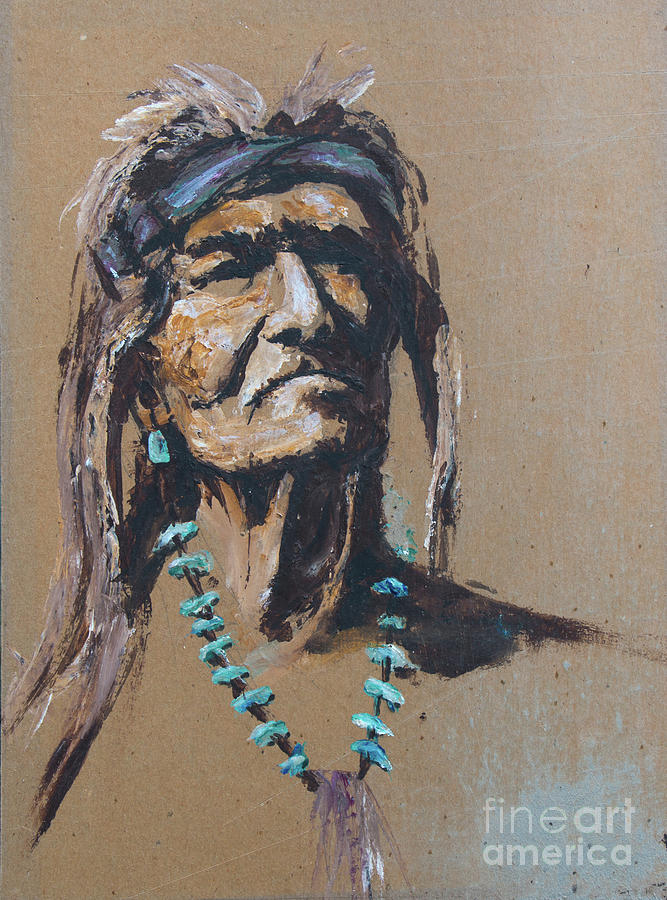 Legend of the medicine man  Painting by Robert Corsetti