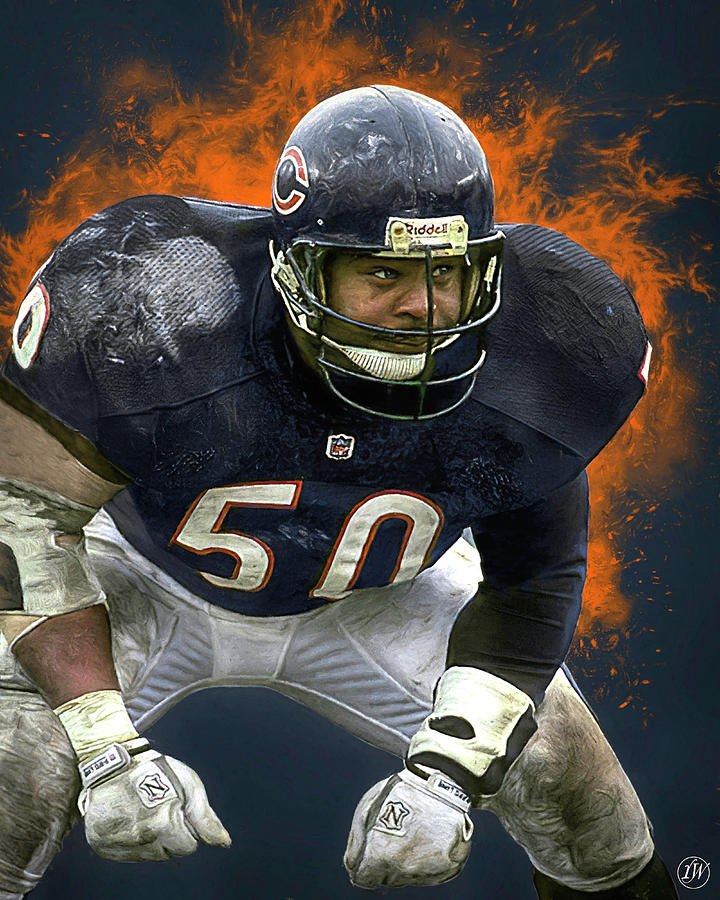 Mike Singletary Digital Art by Rick Wiles - Fine Art America