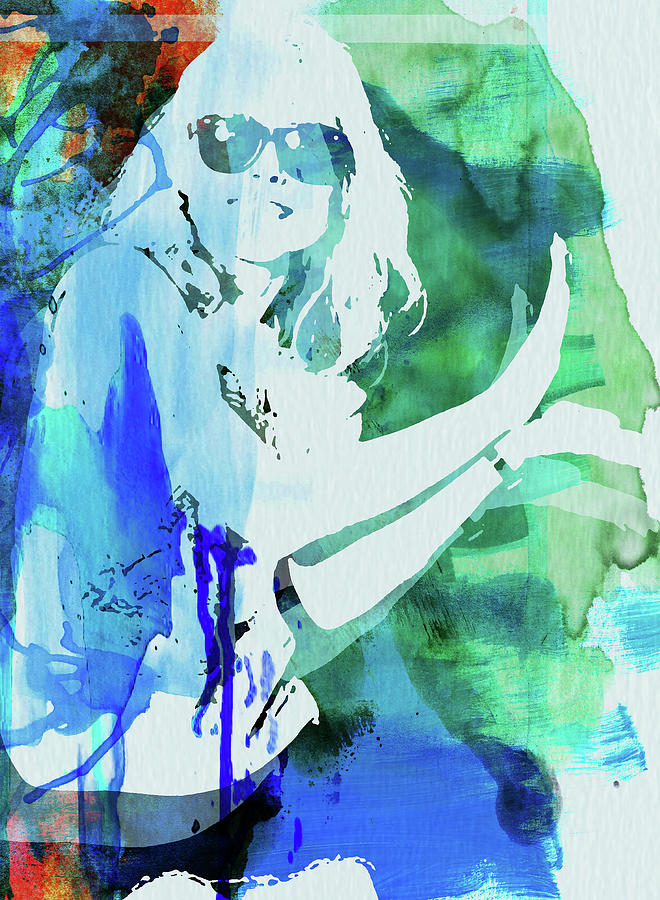 Blondie Mixed Media - Legendary Blondie Watercolor by Naxart Studio