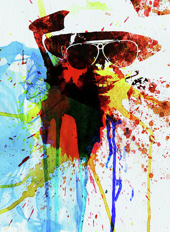 Johnny Depp Photograph - Legendary Fear And Loathing Watercolor by Naxart Studio Johnny Depp Photograph - Legendary Fear And Loathing Watercolor by Naxart Studio