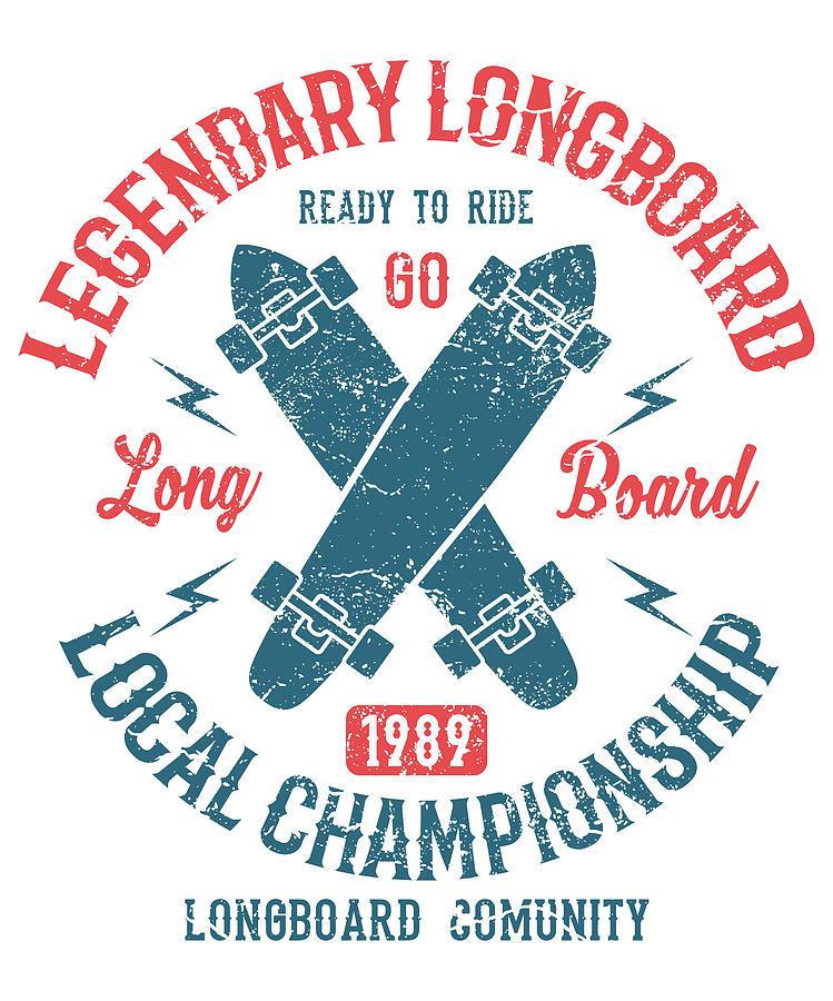 Legendary Longboard Digital Art by Long Shot