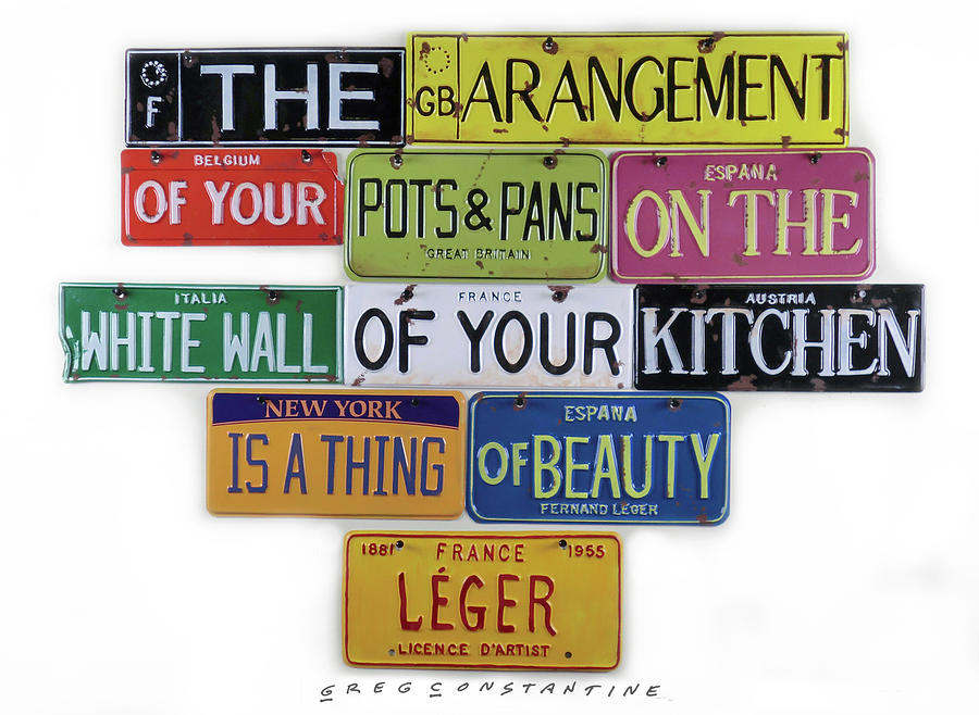 Typography Digital Art - Leger Pots Pans by Gregory Constantine