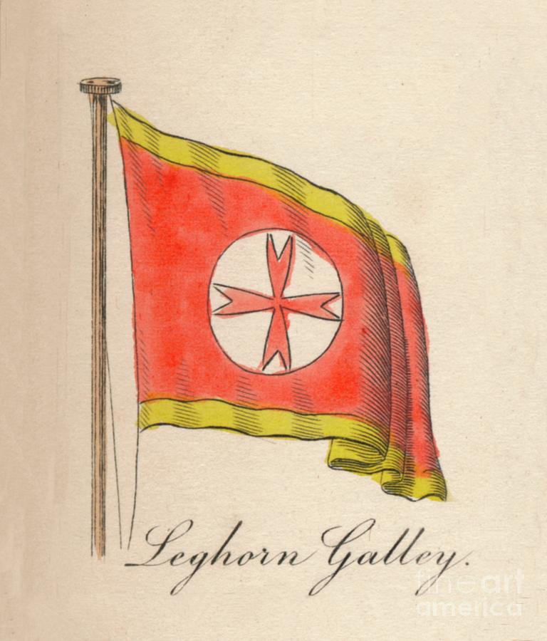 Leghorn Galley, 1838 Drawing by Print Collector