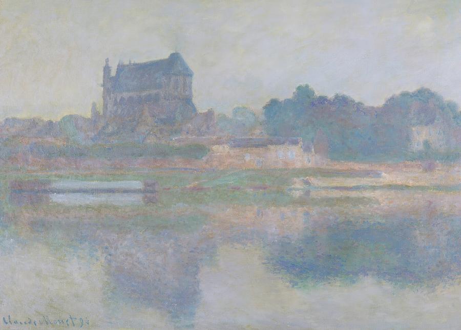 Claude Monet Painting - Leglise De Vernon, Temps Gris by Claude Monet