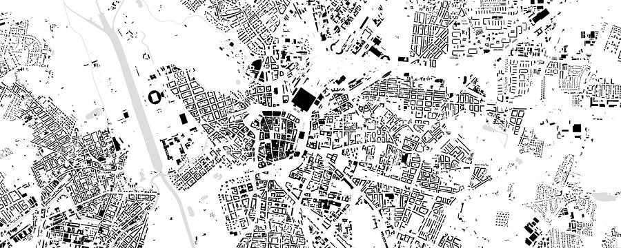 Leipzig building map Digital Art by Christian Pauschert