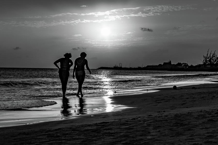 Leisurely walk on a beach in Barbados Photograph by Edson Inniss | Fine ...