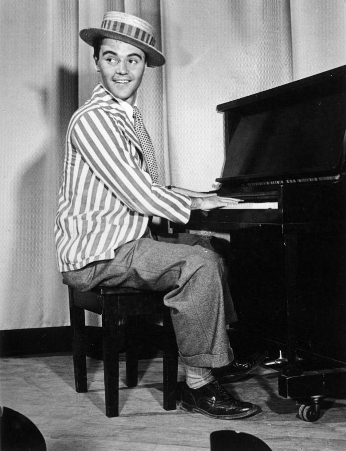 Lemmon Plays Piano Photograph by Hulton Archive