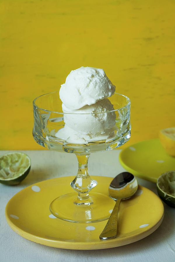 Lemon And Lime Ice Cream Photograph by Adel Bekefi