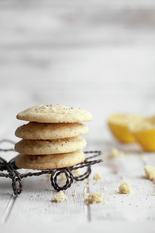Lemon And Poppy Seed Cookies Photograph by Kati Finell