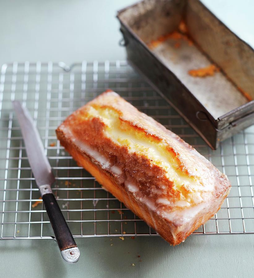 Lemon Cake With Icing Photograph by Amlie Roche
