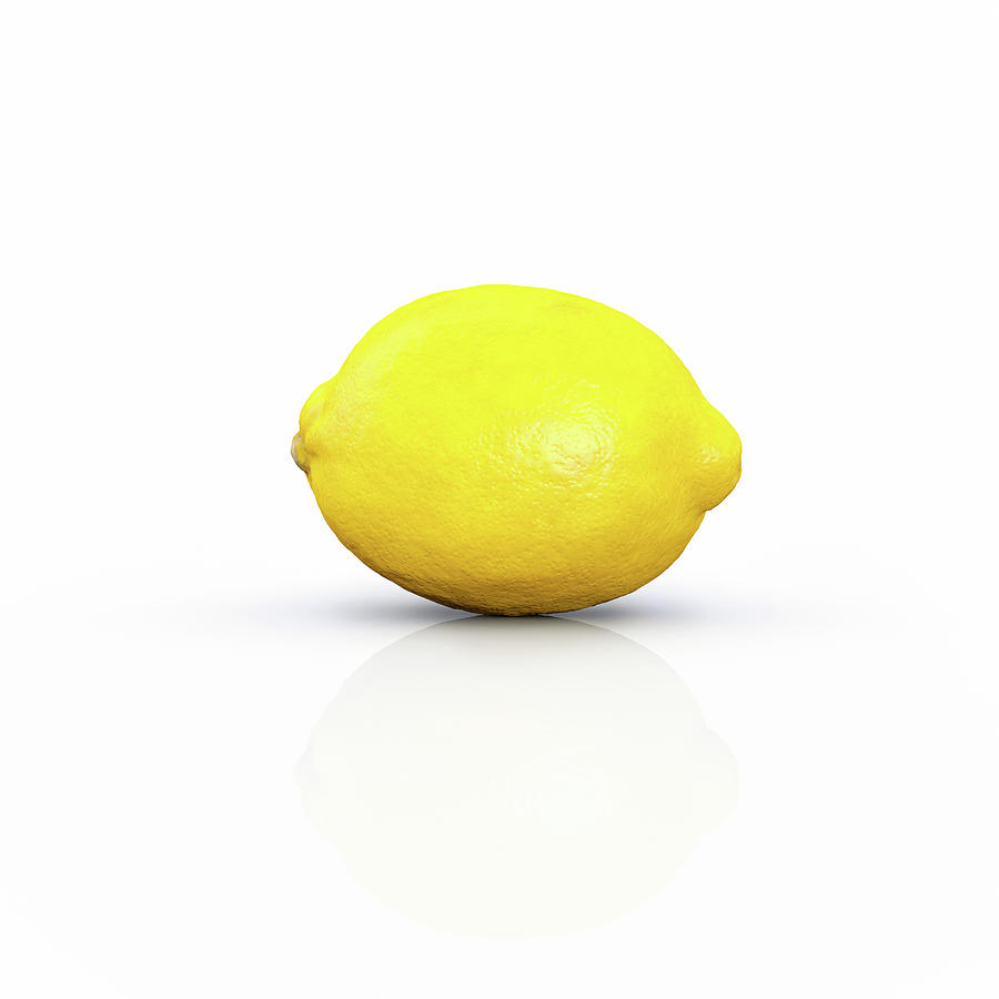 Lemon, Citrus Limon On White Photograph by Artpartner-images