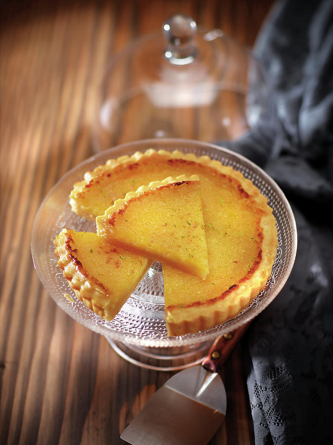 Lemon-combava Pie Photograph by Perrin