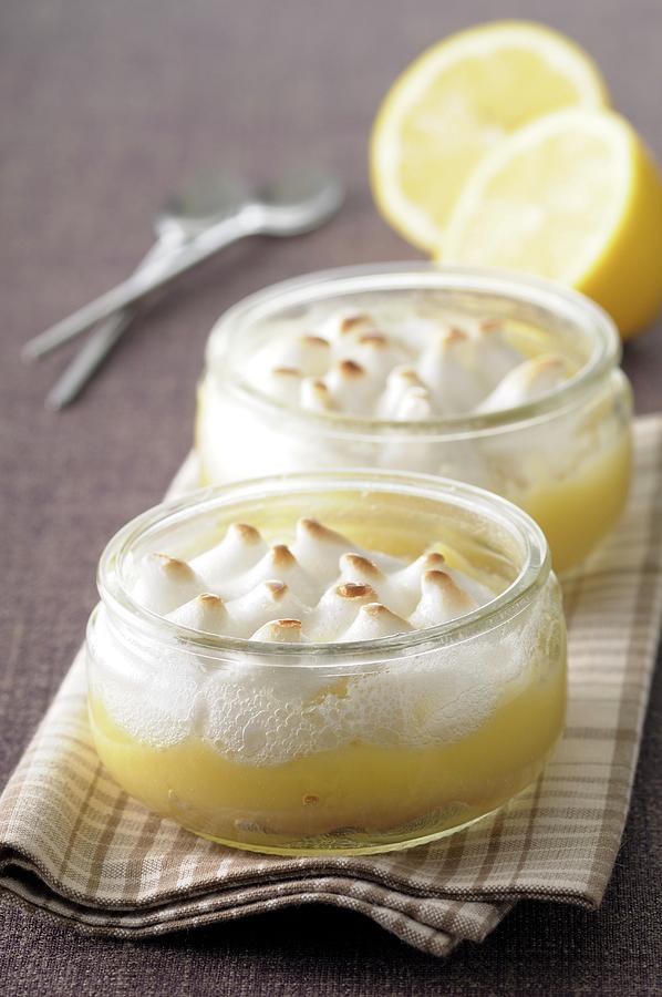 Lemon Cream With A Meringue Topping Photograph by Jean-christophe Riou