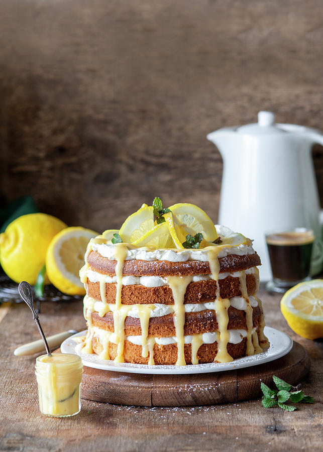 Lemon Curd Cake Photograph by Irina Meliukh