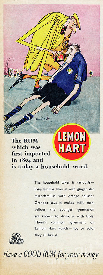 Lemon Hart Rum Photograph by Picture Post