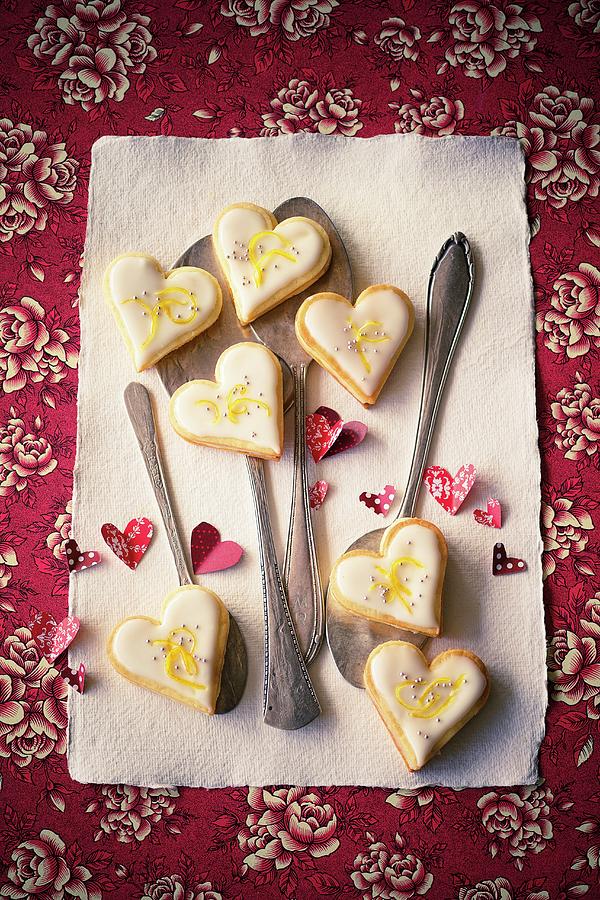 Lemon Hearts With Spoons Photograph by Jalag / Wolfgang Schardt