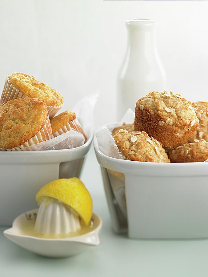 Lemon Muffins And Oat Muffins Photograph by Sirois