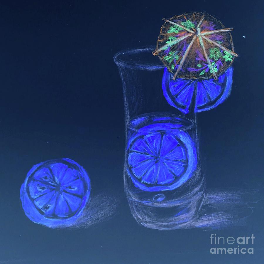 Lemon Water Glowing in the Dark  Mixed Media by Lavender Liu