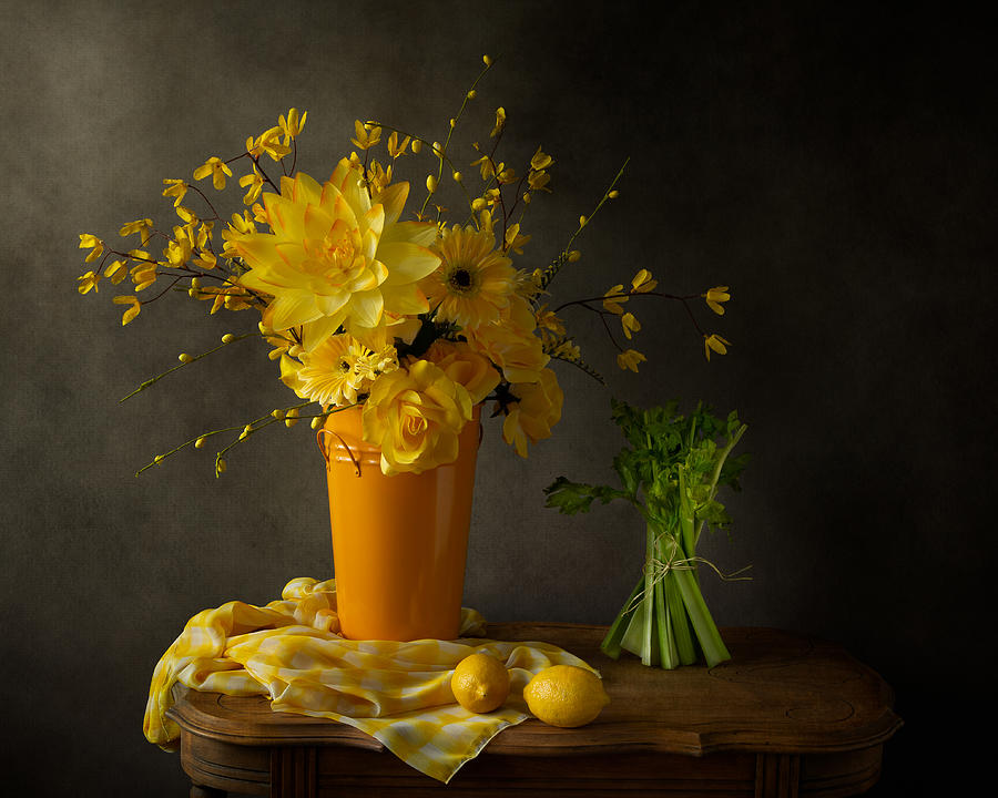 Lemons And Celery Photograph by Darlene Hewson