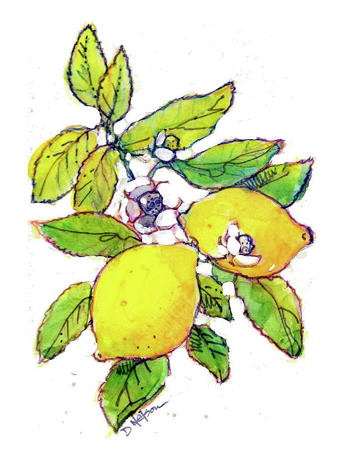 Lemons Painting by Dan Nelson