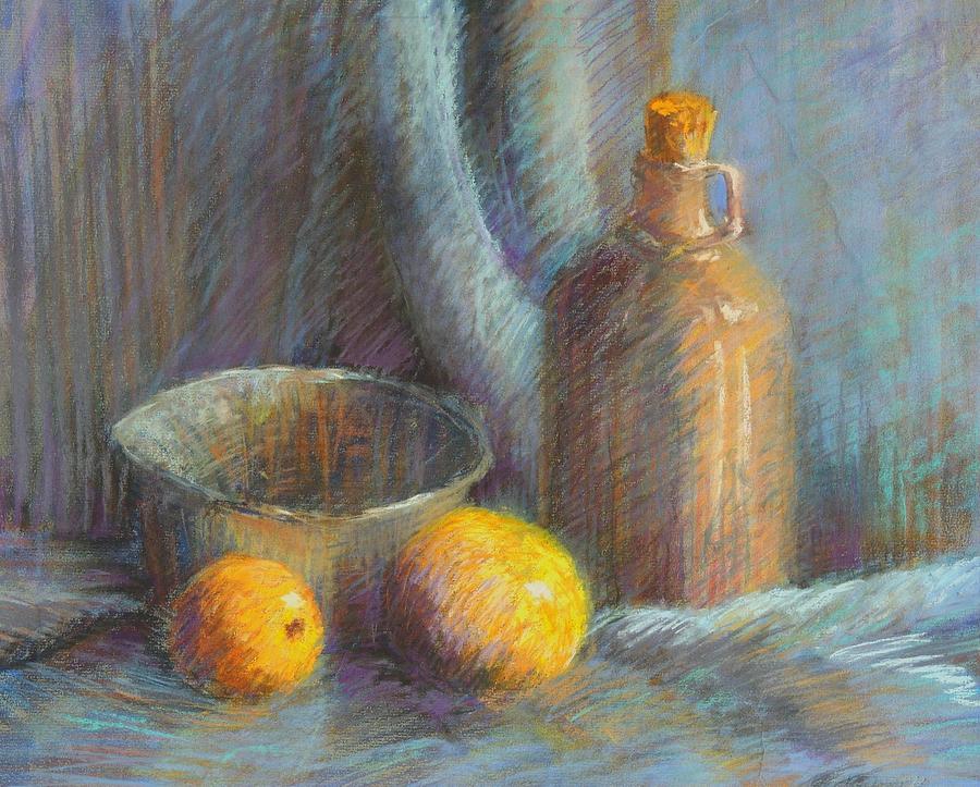 Lemons in Blue Pastel by Candy Mayer