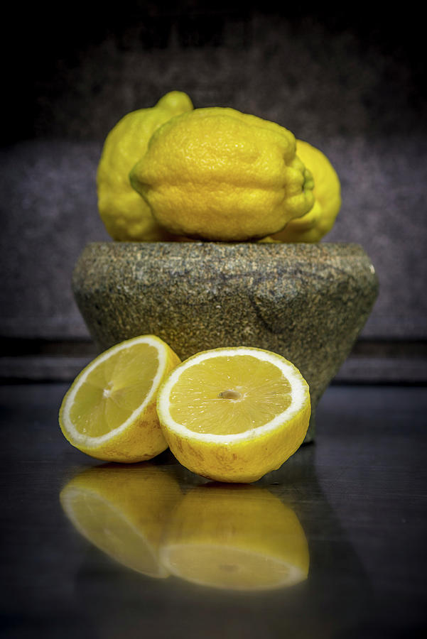 Lemons, Whole And Halved Photograph by Nitin Kapoor