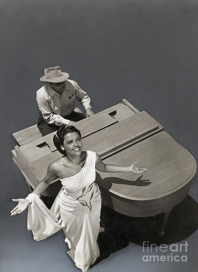 Lena Horne And Pianist During Recital Photograph by Bettmann