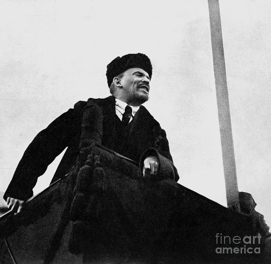 Politician Photograph - Lenin, During A Speech In Red Square On The 1st Anniversary Of The October Revolution by Unknown