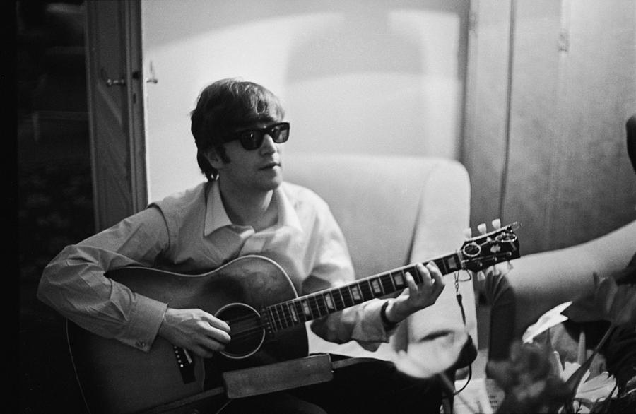 Singer Photograph - Lennon In Paris by Harry Benson