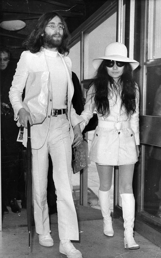 Lennons In White Photograph by Evening Standard Lennons In White Photograph by Evening Standard