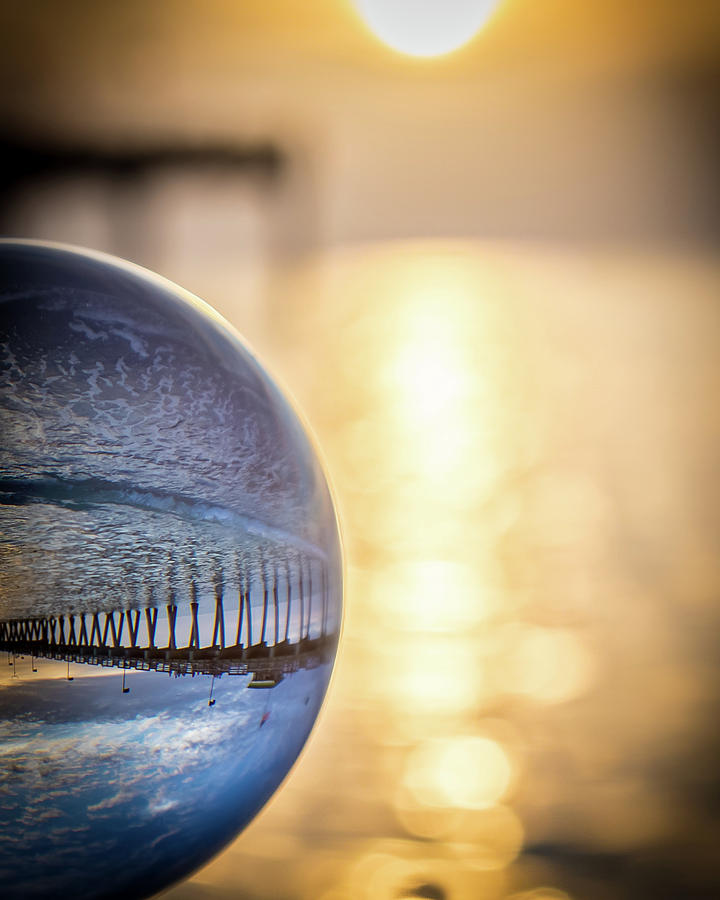Lensball at Pier Photograph by Joe Myeress