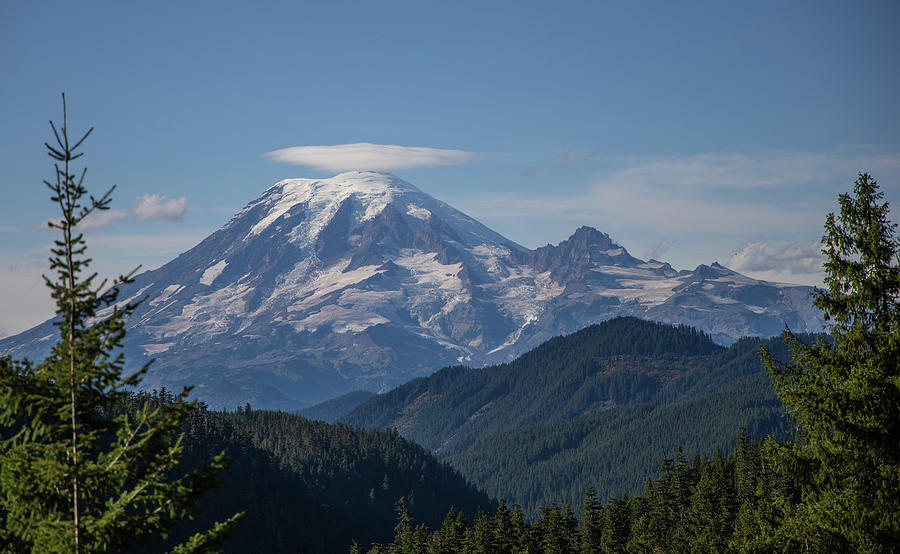 Lenticular Cloud Over Mt. Rainier Photograph by Rick Beauregard - Fine ...