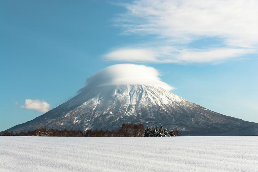 Lenticular Cloud Over Mt Yotei By Kris Gaethofs