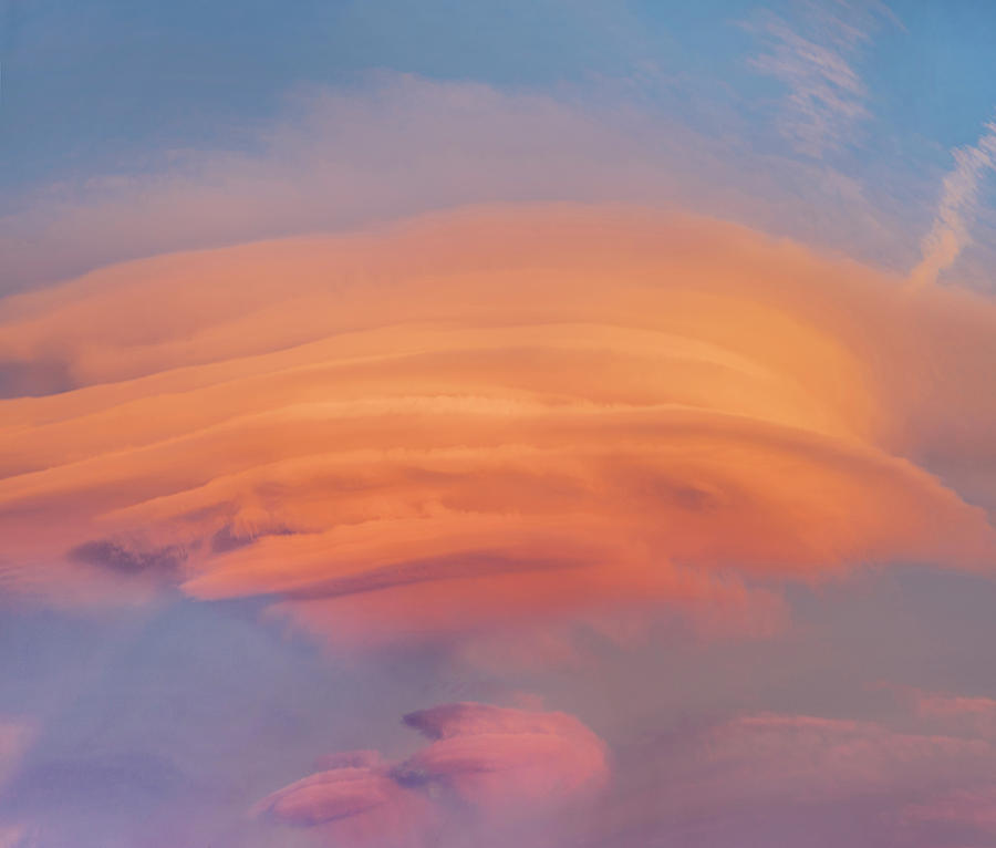 Lenticular Clouds At Sunset, North America Photograph by Tim Fitzharris