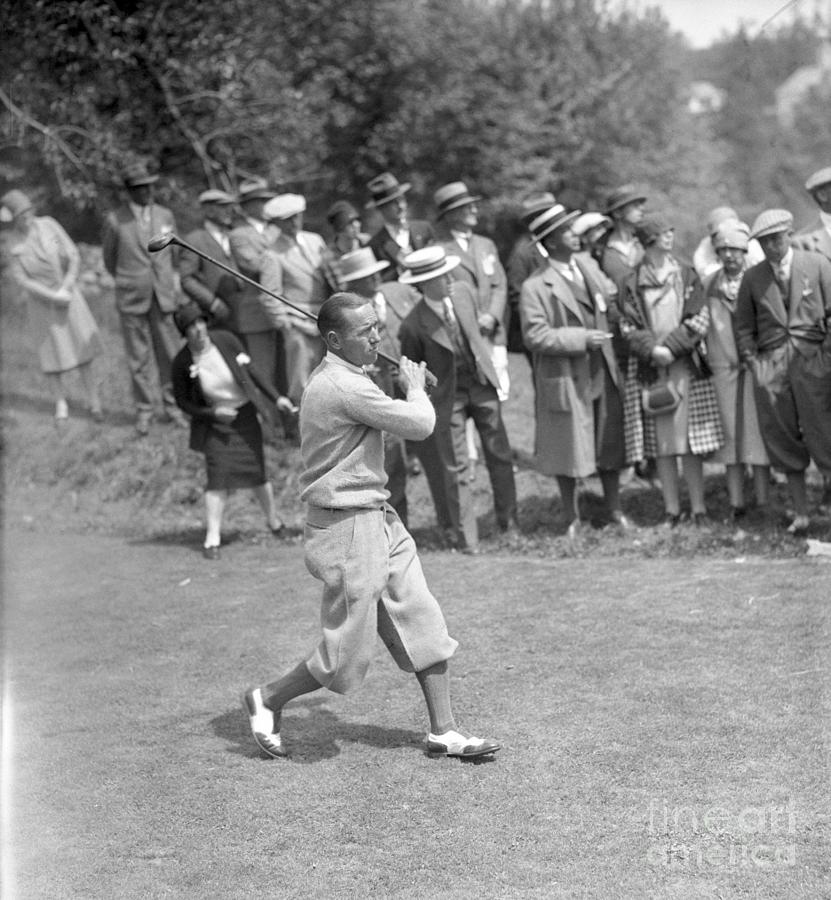 Leo Diegel In Golf Swing Photograph by Bettmann