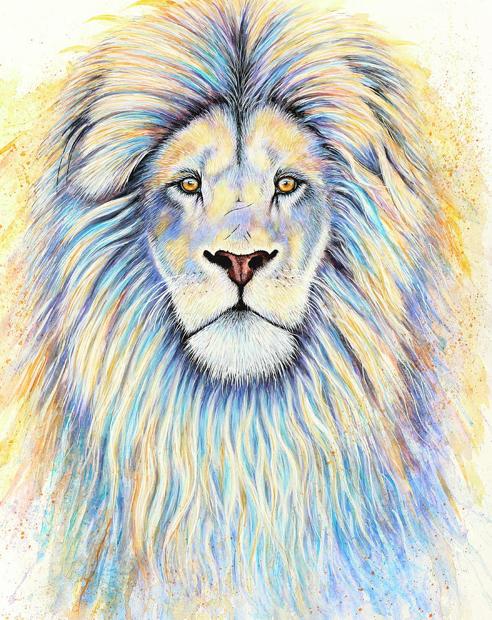 Animal Painting - Leo The Lion by Michelle Faber