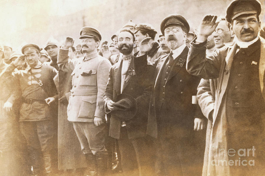 Leon Trotsky Saluting Photograph by Bettmann