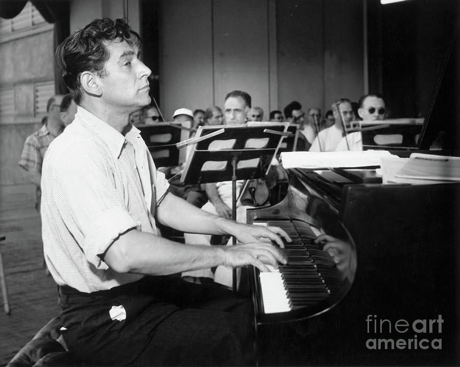 Leonard Bernstein Playing Piano Photograph by Bettmann