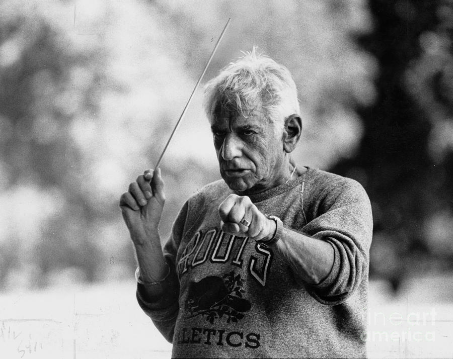 Leonard Bernstein Warms Up The New York Photograph by New York Daily News Archive