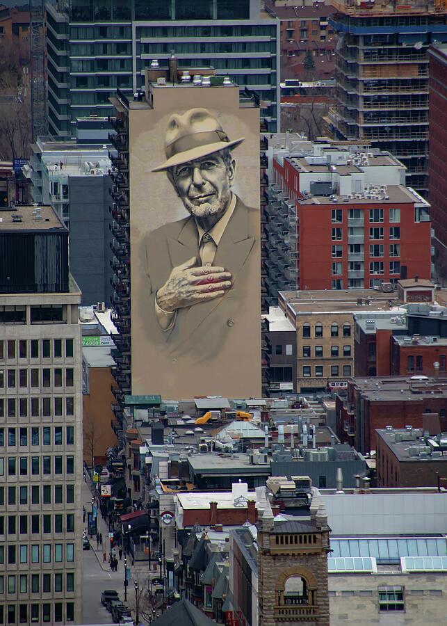 Leonard Cohen Mural Montreal Digital Art by Marlin and Laura Hum