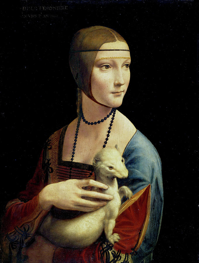 Leonardo da Vinci's The Lady with an Ermine Painting by Vintage Images ...