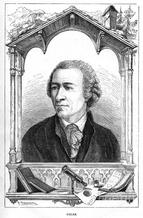 Leonhard Euler 1707-1783, Swiss Drawing by Print Collector