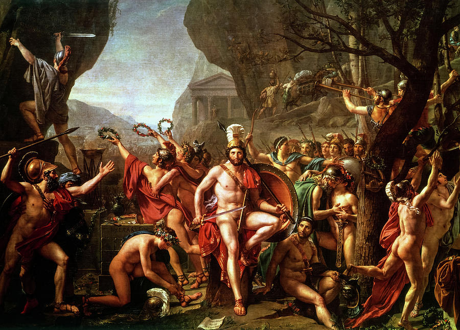 Louvre Painting - Leonidas at Thermopylae, 1814 by Jacques-Louis David